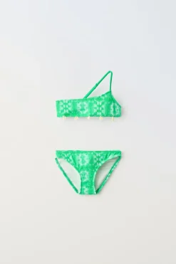 6-14 ANOS/ BIQUÍNI ASSIMÉTRICO TEXTURA CONCHAS-ZARA Store