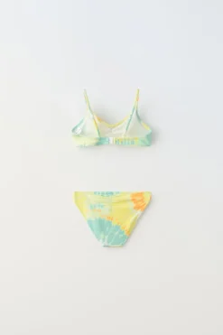 6-14 ANOS/ BIQUÍNI TEXTURA TIE DYE CONCHAS-ZARA Best Sale