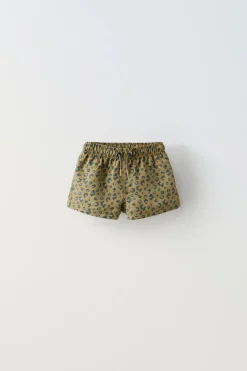2-6 ANOS/ CALÇÕES BERMUDA DE BANHO COM ESTAMPA ANIMAL-ZARA New