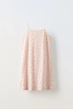 6-14 ANOS/ CAMISA DE DORMIR COM ALÇAS E FLORES-ZARA Hot