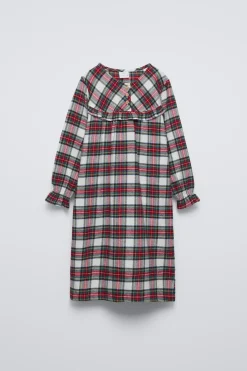6-14 ANOS/ CAMISÃO DE FLANELA AOS QUADRADOS-ZARA Sale
