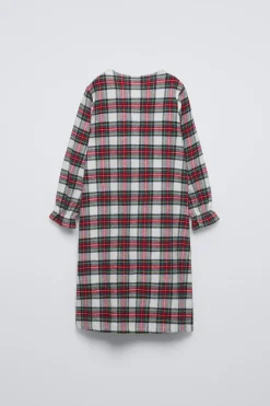 6-14 ANOS/ CAMISÃO DE FLANELA AOS QUADRADOS-ZARA Sale