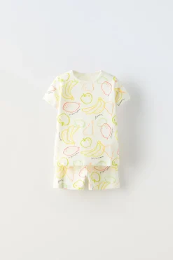 1-6 ANOS/ CONJUNTO COM NERVURAS E FRUTOS-ZARA Clearance
