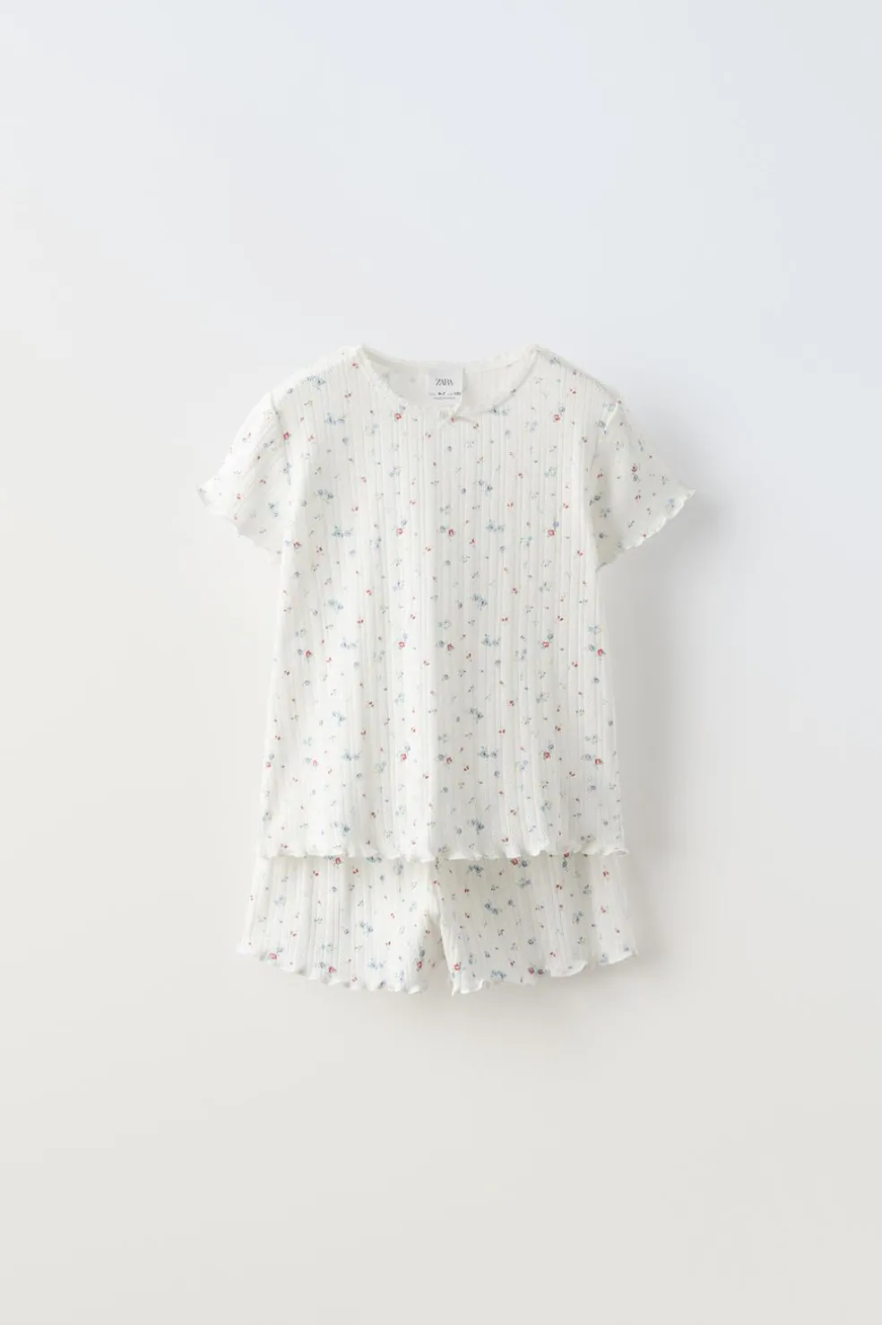 6-14 ANOS/ CONJUNTO COM RENDILHADO DE FLORZINHAS-ZARA New
