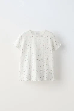 6-14 ANOS/ CONJUNTO COM RENDILHADO DE FLORZINHAS-ZARA New