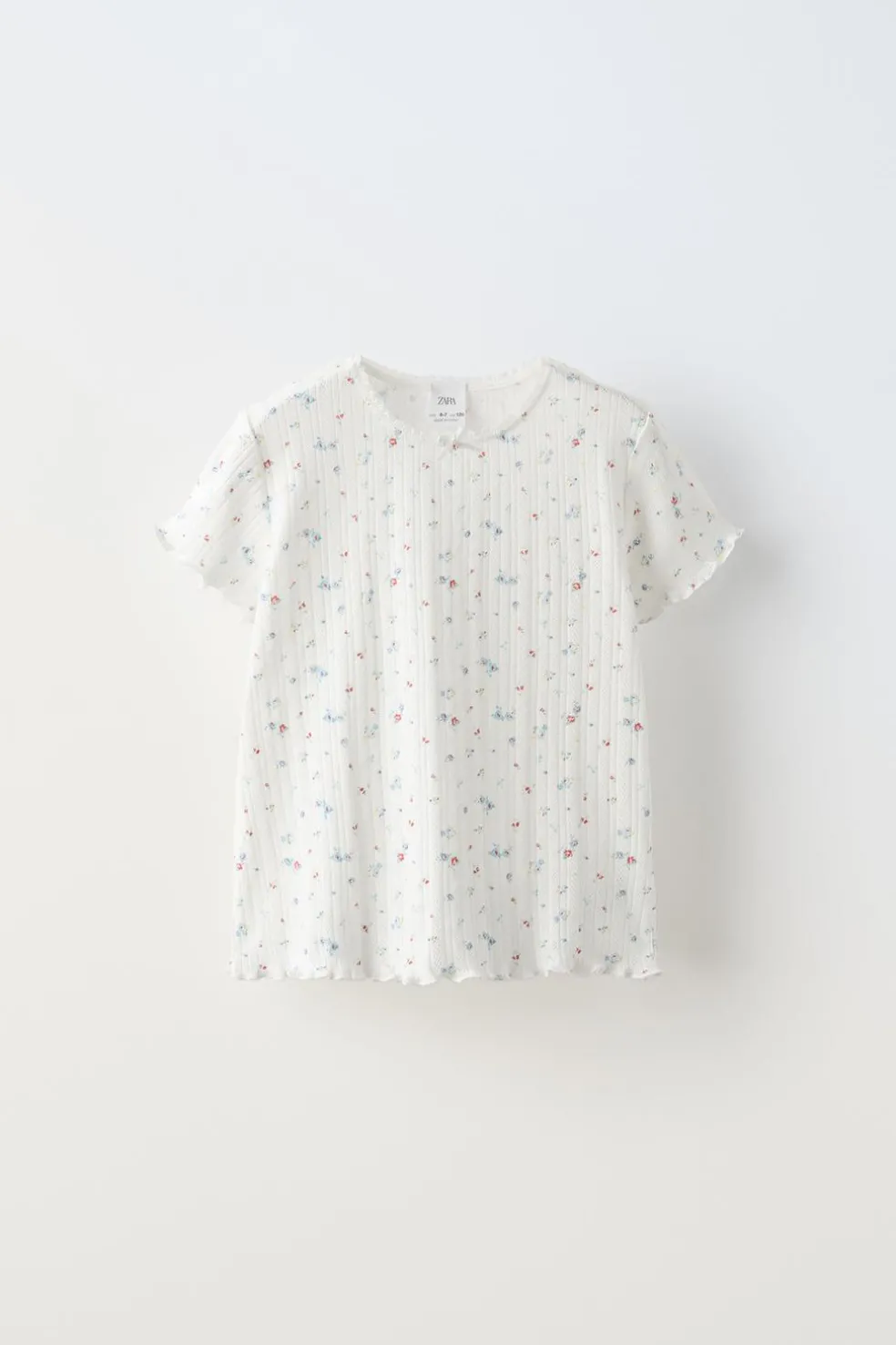 6-14 ANOS/ CONJUNTO COM RENDILHADO DE FLORZINHAS-ZARA New