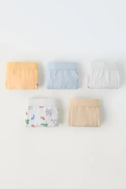 3-6 ANOS/ CONJUNTO DE CINCO BOXERS COM ANIMAIS-ZARA Fashion