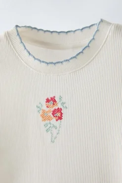 6-14 ANOS/ CONJUNTO ÀS RISCAS COM FLORES-ZARA Clearance
