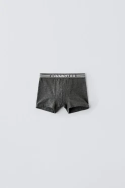 6-14 ANOS/ PACK CINCO BOXERS COM MENSAGEM-ZARA Fashion