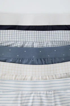 6-14 ANOS/ PACK DE CINCO BOXERS AOS QUADRADOS E ÀS RISCAS-ZARA Best Sale