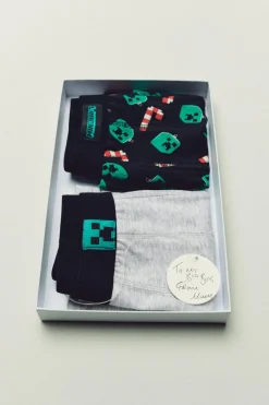 6-14 ANOS/ PACK DE DOIS BOXERS MINECRAFT © MOJANG AB. ™-ZARA Fashion