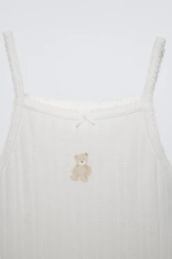 2-6 ANOS/ PACK DE DUAS CAMISOLAS COM PONTO DE RELEVADO COM URSINHOS-ZARA Shop