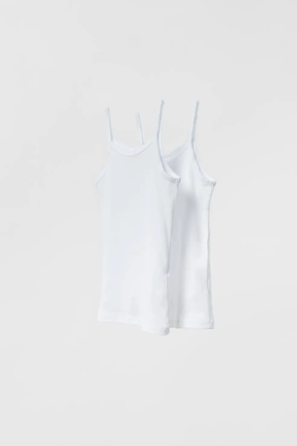 6-14 ANOS/ PACK DE DUAS T-SHIRTS COM ALÇAS-ZARA Fashion