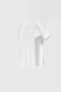 6-14 ANOS/ PACK DE DUAS T-SHIRTS BÁSICAS-ZARA Hot