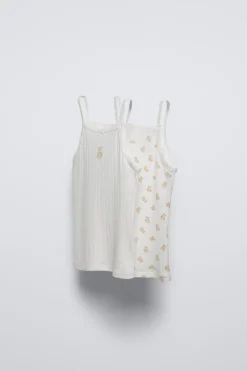 6-14 ANOS/ PACK DE DUAS T-SHIRTS POINTELLE COM URSINHOS-ZARA Store