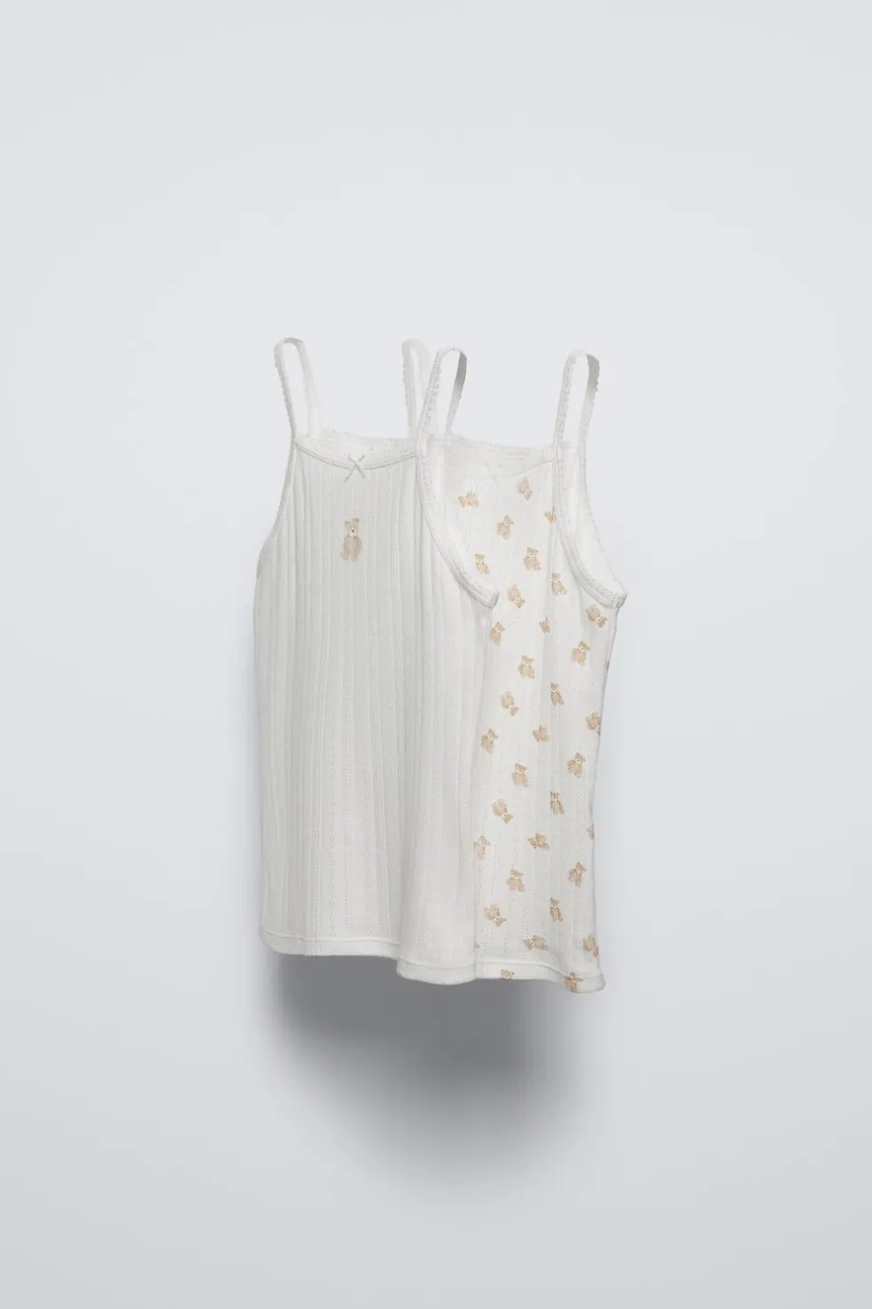 6-14 ANOS/ PACK DE DUAS T-SHIRTS POINTELLE COM URSINHOS-ZARA Store