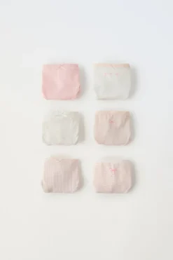2-6 ANOS/ PACK DE SEIS CUECAS LACINHOS-ZARA Best Sale