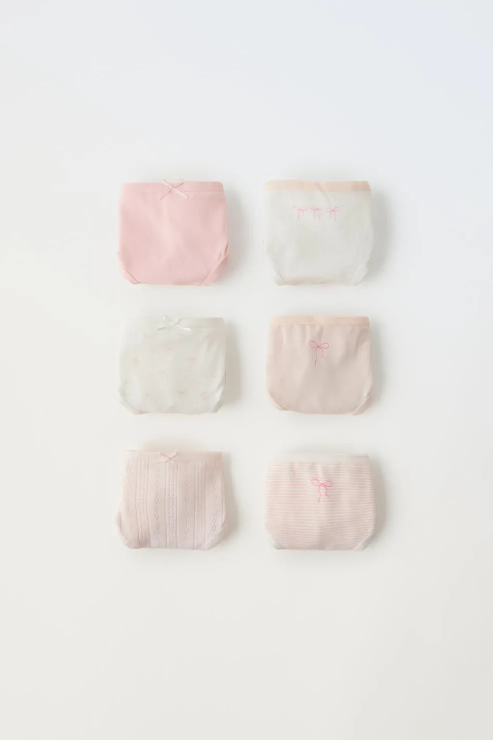 2-6 ANOS/ PACK DE SEIS CUECAS LACINHOS-ZARA Best Sale