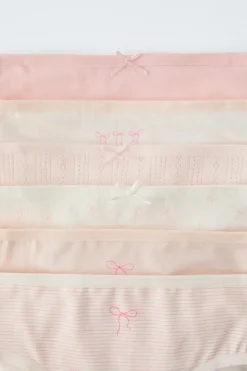 2-6 ANOS/ PACK DE SEIS CUECAS LACINHOS-ZARA Best Sale