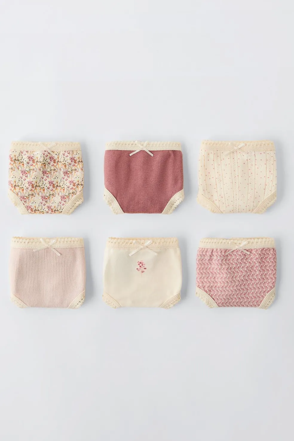 6-14 ANOS/ PACK DE SEIS CUECAS COM FLORZINHAS-ZARA Sale