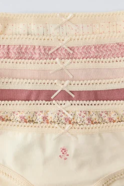 2-6 ANOS/ PACK DE SEIS CUECAS COM FLORZINHAS-ZARA Online