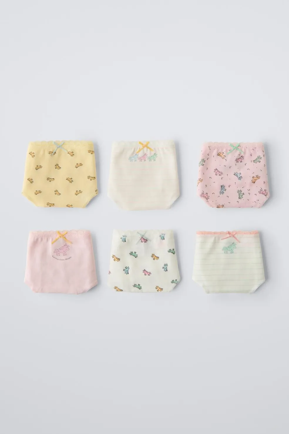 2-6 ANOS/ PACK DE SEIS CUECAS COM UNICÓRNIOS-ZARA Cheap