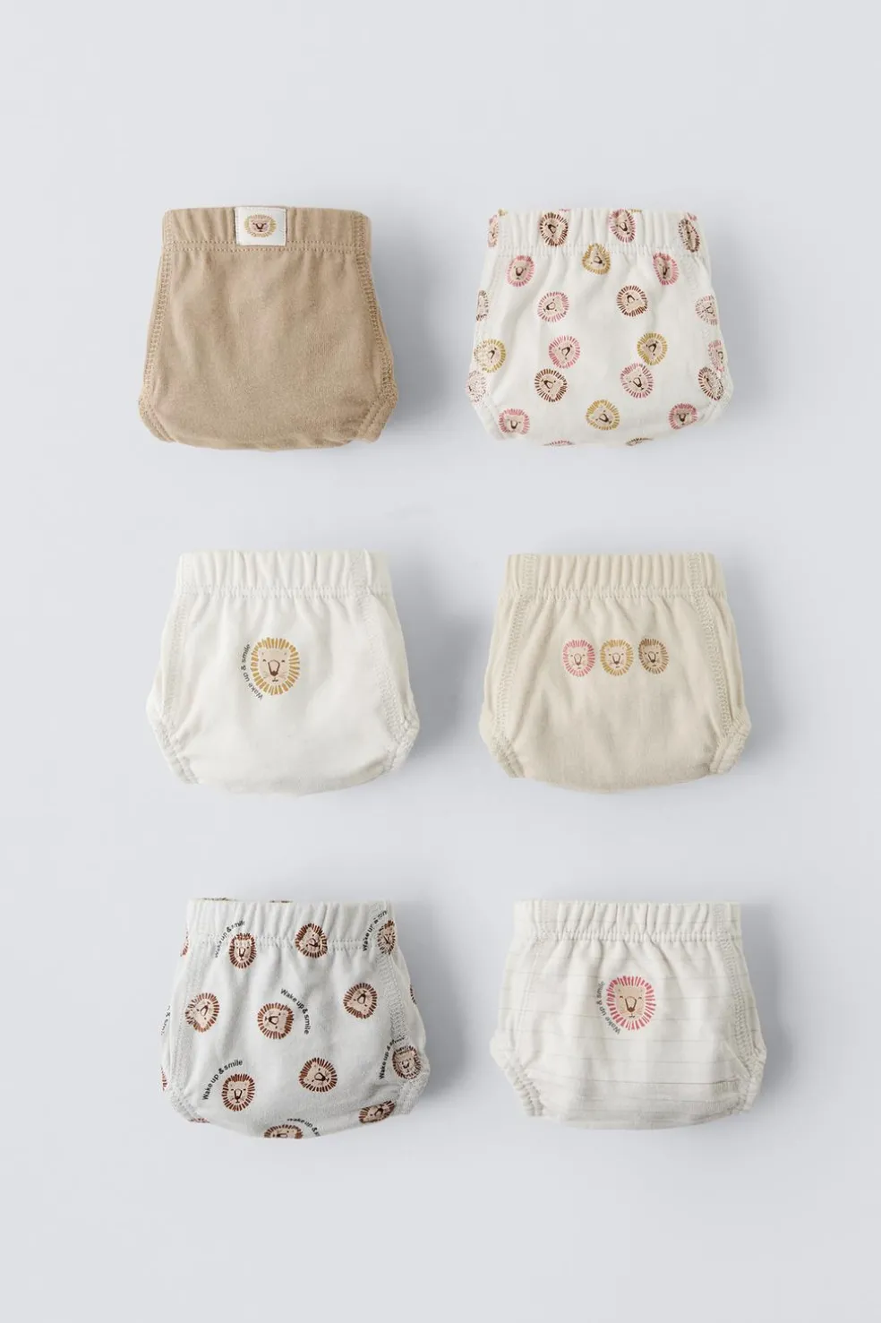 2-6 ANOS/ PACK DE SEIS CUECAS COM LEÕES-ZARA Fashion
