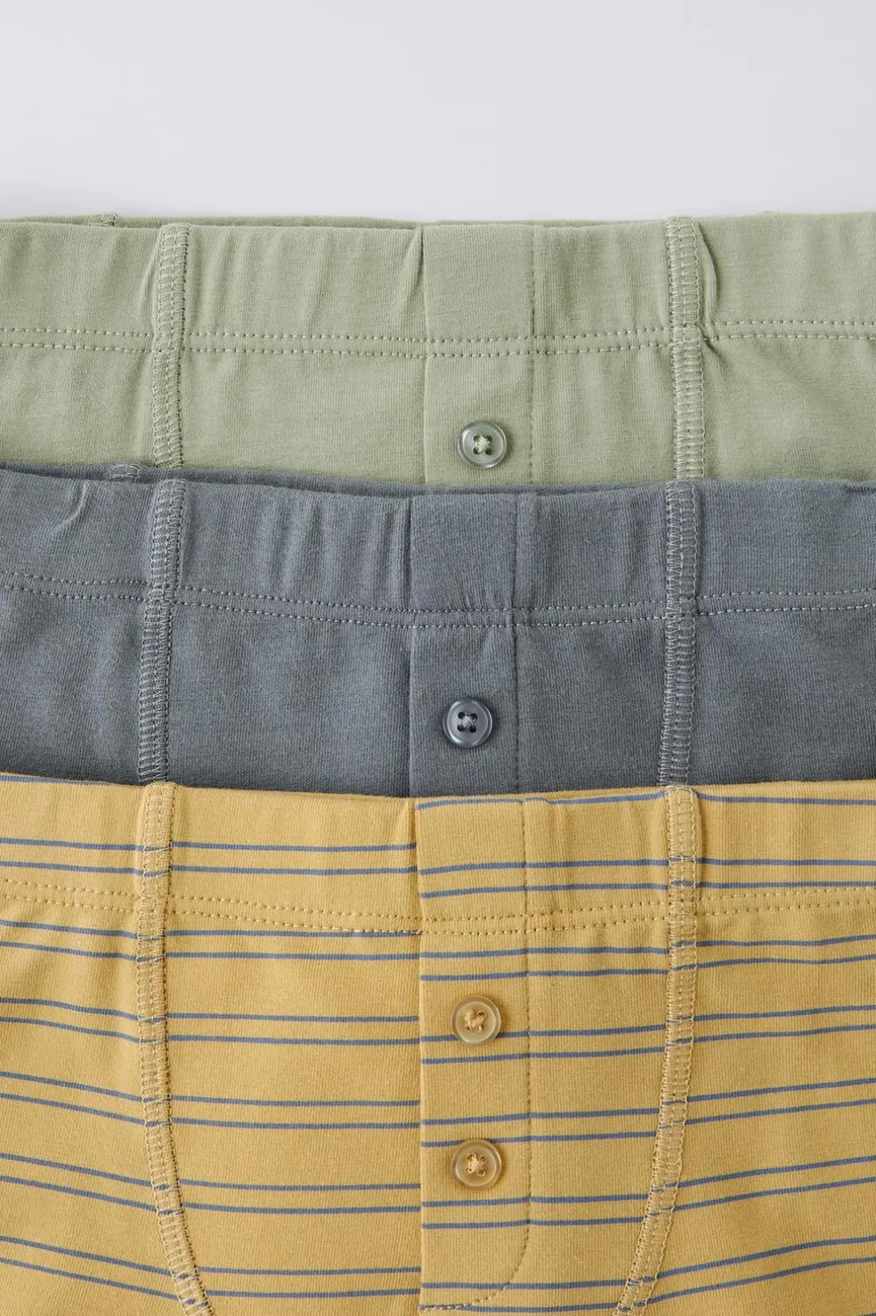 2-6 ANOS/ PACK DE TRÊS BOXERS ÀS RISCAS COM BOTÕES-ZARA Discount