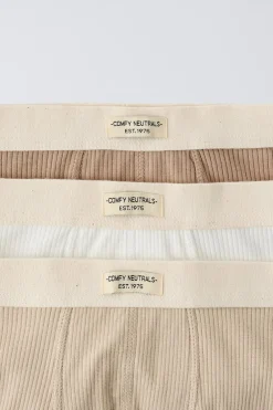 3-6 ANOS/ PACK DE TRÊS BOXERS RIB COM ETIQUETA-ZARA Sale