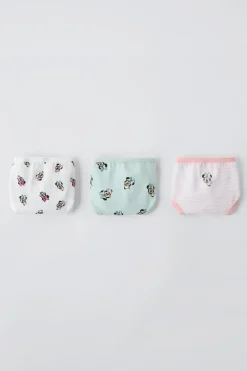2-6 ANOS/ PACK DE TRÊS CUECAS MINNIE MOUSE © DISNEY-ZARA Fashion