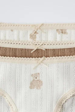 2-6 ANOS/ PACK DE TRÊS CUECAS POINTELLE COM URSINHOS-ZARA Sale
