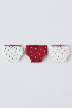 2-6 ANOS/ PACK DE TRÊS CUECAS ESTAMPADAS-ZARA Fashion