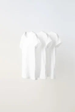 2-6 ANOS/ PACK DE TRÊS T-SHIRTS DE MANGA CURTA-ZARA Clearance
