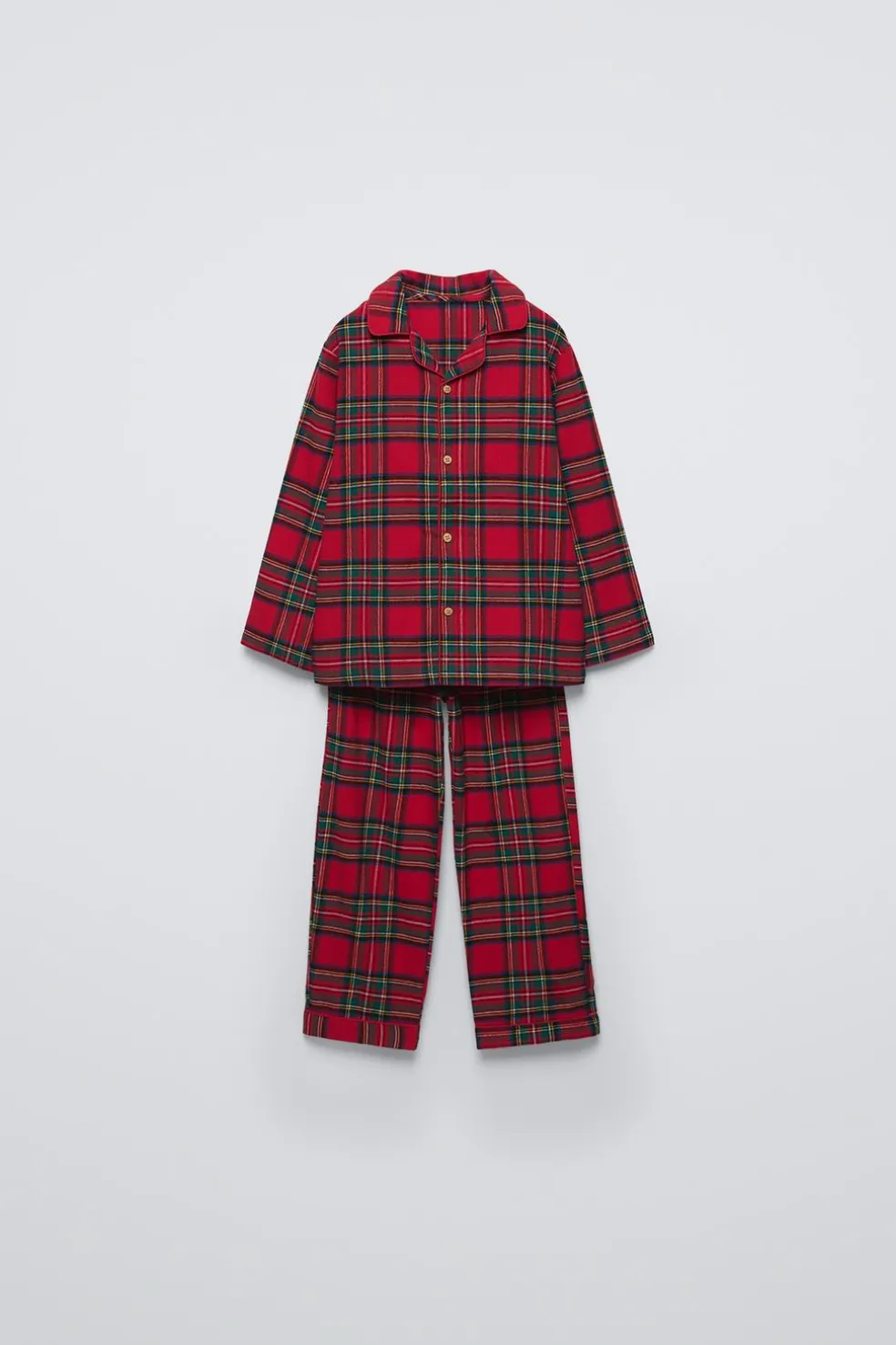 3-6 ANOS/ PIJAMA DE FLANELA AOS QUADRADOS-ZARA Best Sale