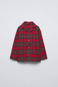 3-6 ANOS/ PIJAMA DE FLANELA AOS QUADRADOS-ZARA Best Sale