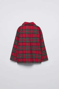 3-6 ANOS/ PIJAMA DE FLANELA AOS QUADRADOS-ZARA Best Sale