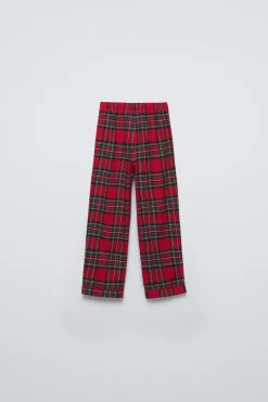 3-6 ANOS/ PIJAMA DE FLANELA AOS QUADRADOS-ZARA Best Sale