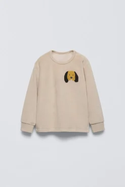 2-6 ANOS/ PIJAMA DE VELUDO COM CÃES-ZARA New