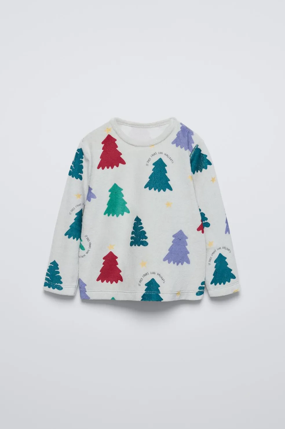 2-6 ANOS/ PIJAMA DE VELUDO COM ÁRVORES-ZARA Clearance
