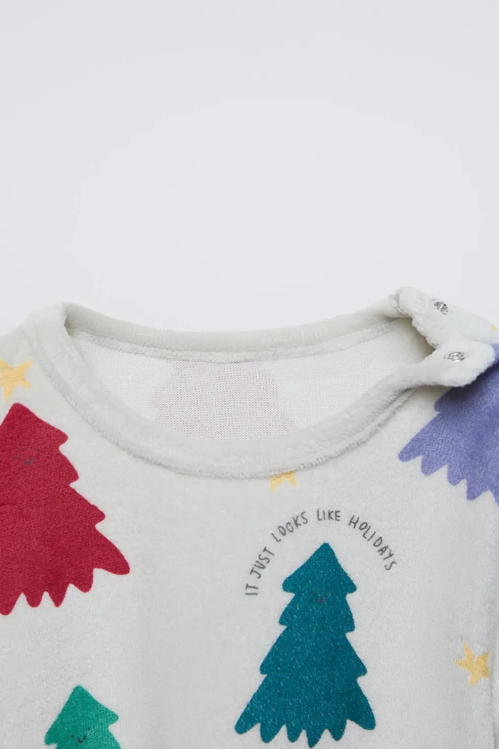 2-6 ANOS/ PIJAMA DE VELUDO COM ÁRVORES-ZARA Clearance