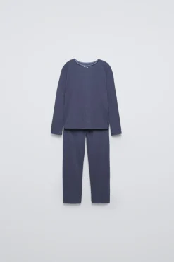 2-6 ANOS/ PIJAMA LISO COM RENDA-ZARA Best Sale