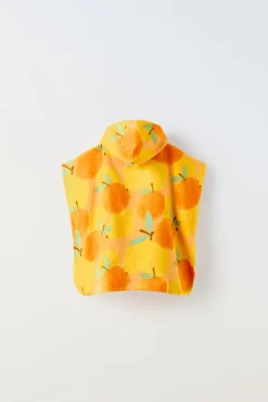 4-5 ANOS/ PONCHO EM TERRYCLOTH FRUTAS-ZARA Clearance
