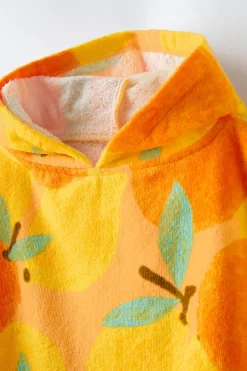 4-5 ANOS/ PONCHO EM TERRYCLOTH FRUTAS-ZARA Clearance