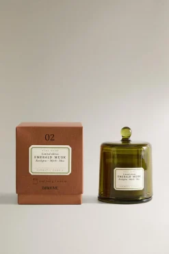 ZARA Fragrâncias Para Casa|Fragrâncias Para Casa^(140 G) VELA AROMÁTICA EMERALD MUSK Branco