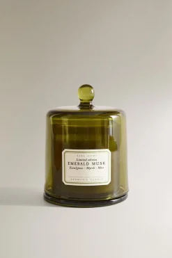 ZARA Fragrâncias Para Casa|Fragrâncias Para Casa^(140 G) VELA AROMÁTICA EMERALD MUSK Branco