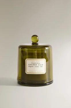 ZARA Fragrâncias Para Casa|Fragrâncias Para Casa^(140 G) VELA AROMÁTICA GOLDEN CUIR Mostarda