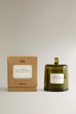ZARA Fragrâncias Para Casa|Fragrâncias Para Casa^(140 G) VELA AROMÁTICA SPICY VETIVER Vermelho-escuro