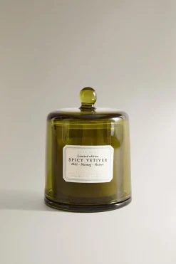 ZARA Fragrâncias Para Casa|Fragrâncias Para Casa^(140 G) VELA AROMÁTICA SPICY VETIVER Vermelho-escuro