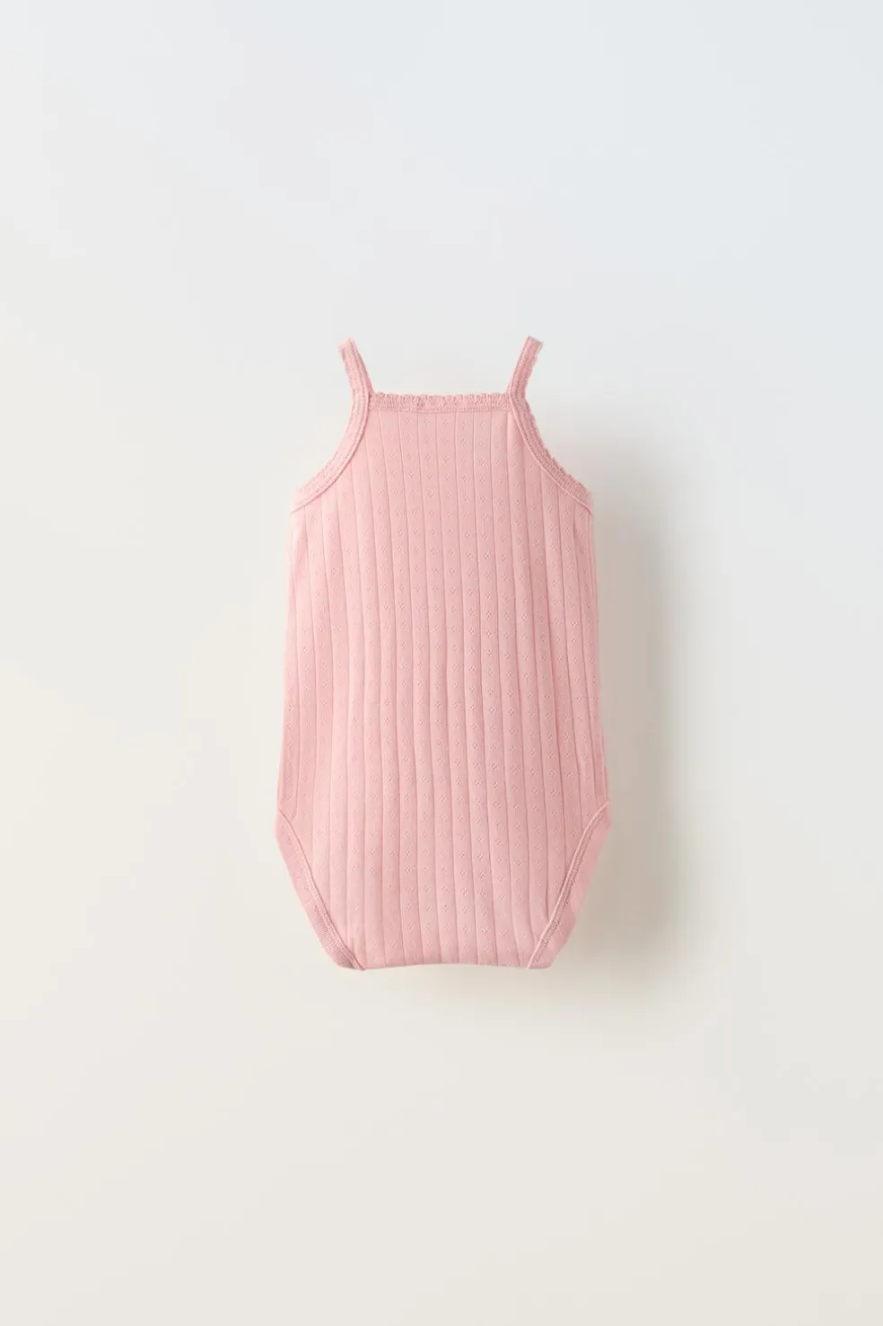 1 MESES - 3 ANOS/ CONJUNTO TRÊS BODIES DE ALÇAS RENDILHADAS-ZARA Fashion