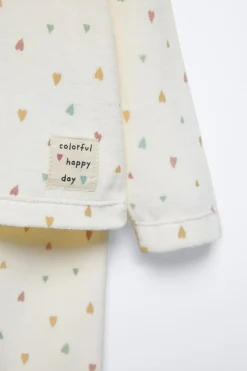 18 MESES - 6 ANOS/ PIJAMA DE VELUDO COM CORAÇÕES-ZARA Sale